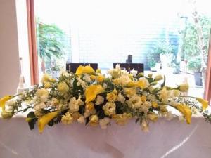 黄色の結婚式｜「小川屋園芸」　（愛知県名古屋市西区の花キューピット加盟店 花屋）のブログ