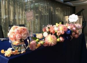 Wedding♪カラーテーマは’コーラルピンク＆ネイビー’｜「小川屋園芸」　（愛知県名古屋市西区の花キューピット加盟店 花屋）のブログ